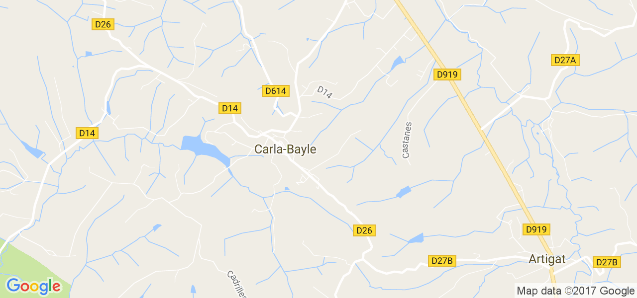 map de la ville de Carla-Bayle