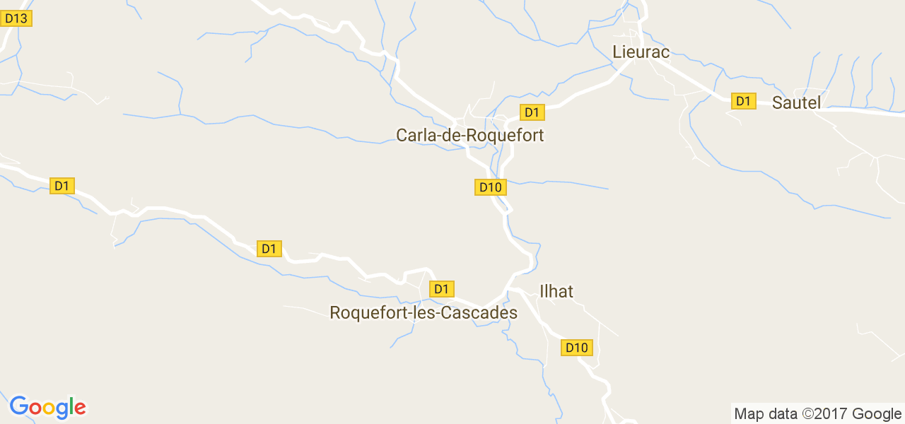 map de la ville de Carla-de-Roquefort