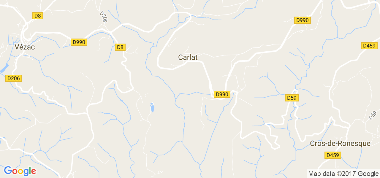 map de la ville de Carlat