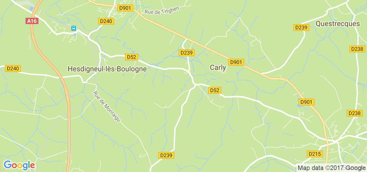 map de la ville de Carly