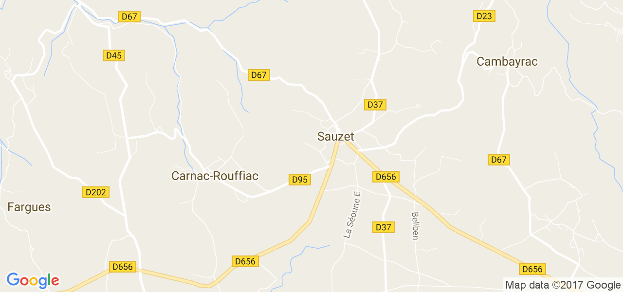 map de la ville de Carnac-Rouffiac