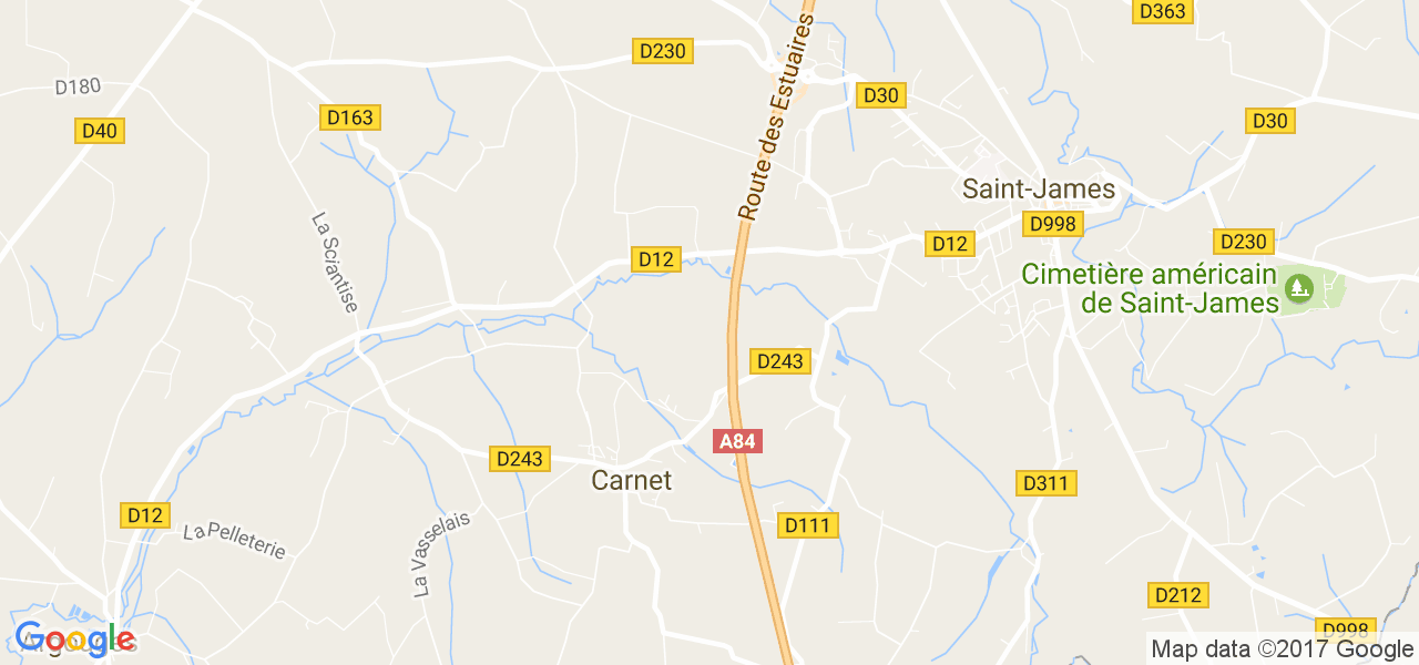 map de la ville de Carnet