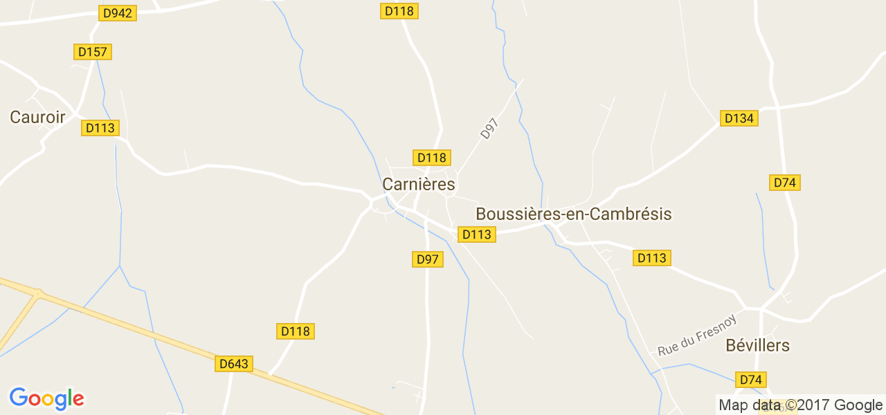 map de la ville de Carnières