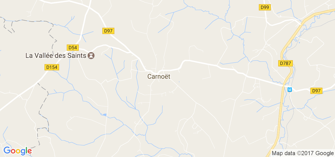 map de la ville de Carnoët