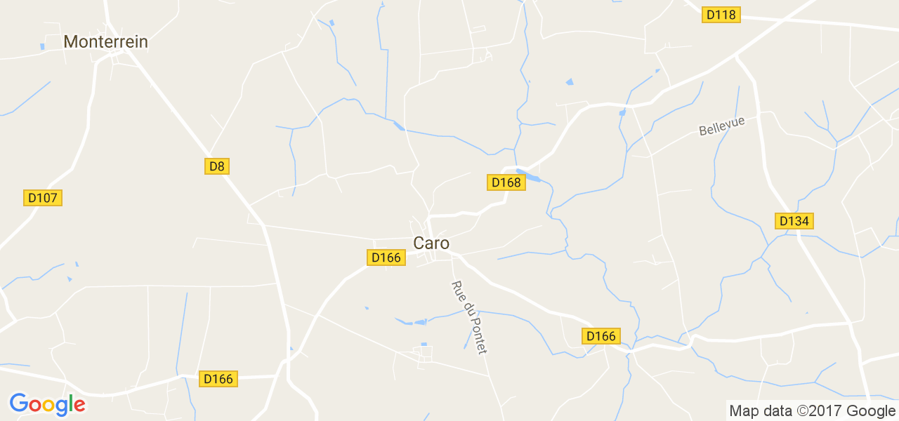 map de la ville de Caro