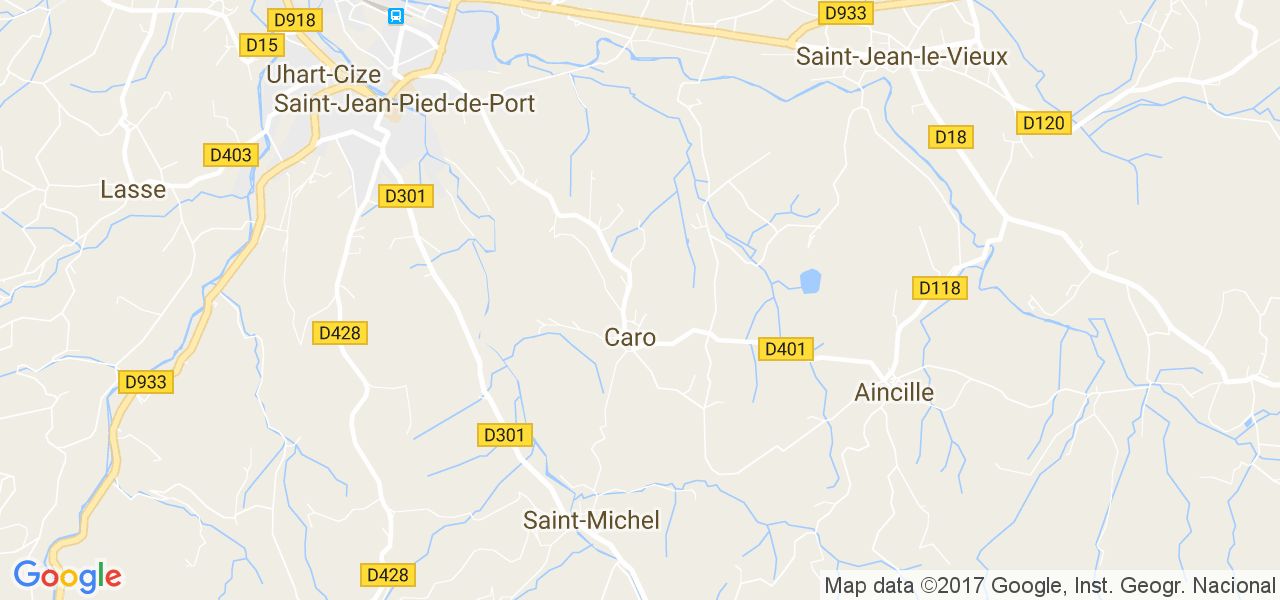 map de la ville de Caro