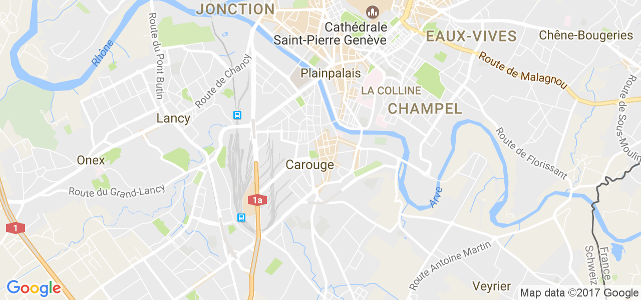 map de la ville de Carouge