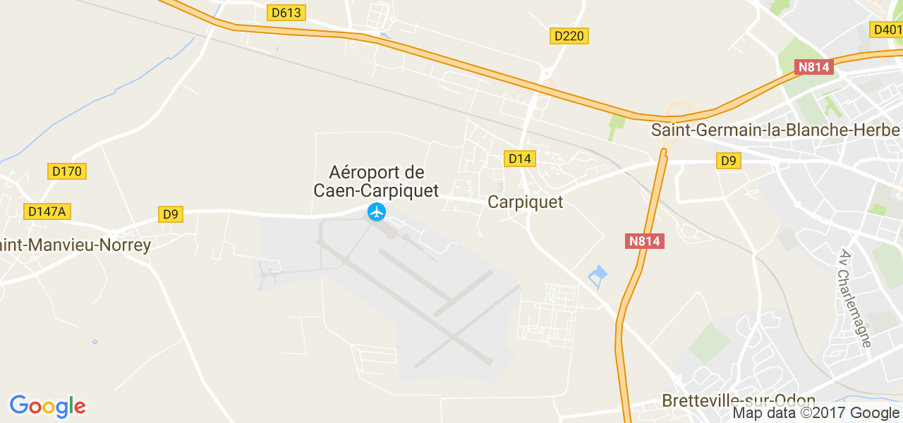 map de la ville de Carpiquet