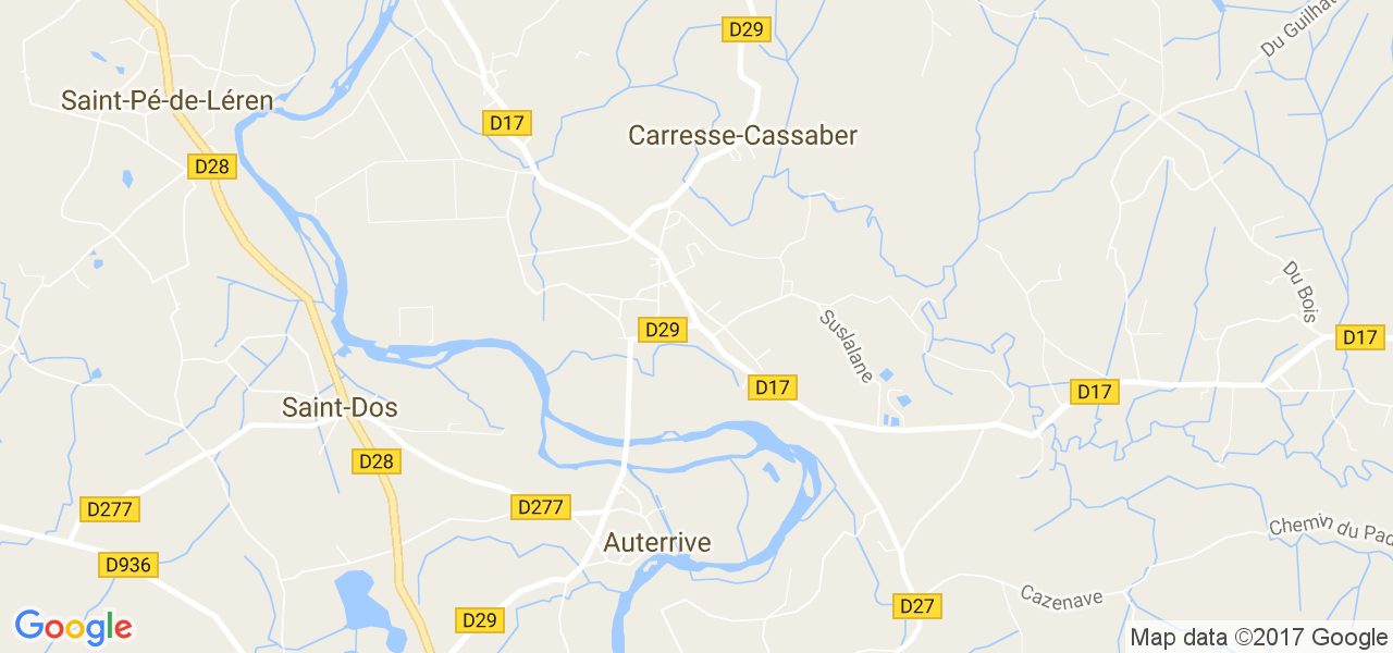 map de la ville de Carresse-Cassaber