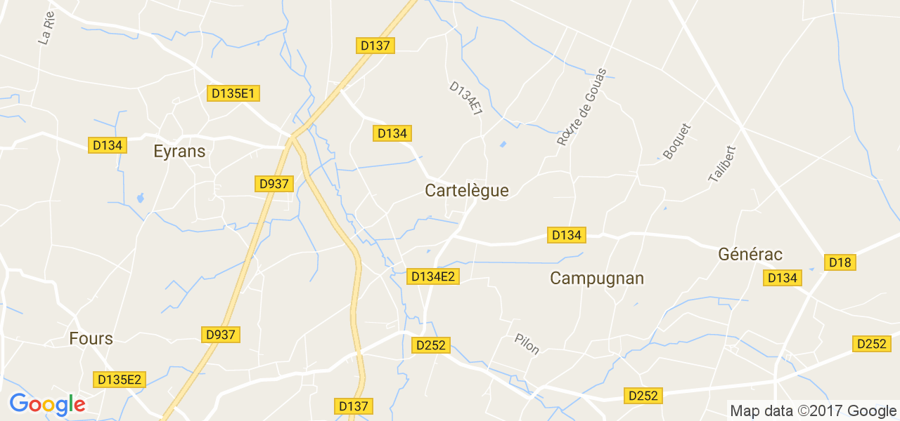 map de la ville de Cartelègue