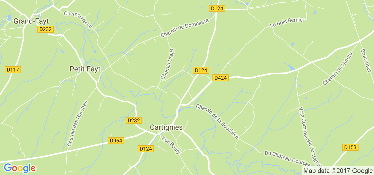 map de la ville de Cartignies