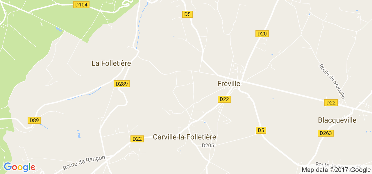 map de la ville de Carville-la-Folletière