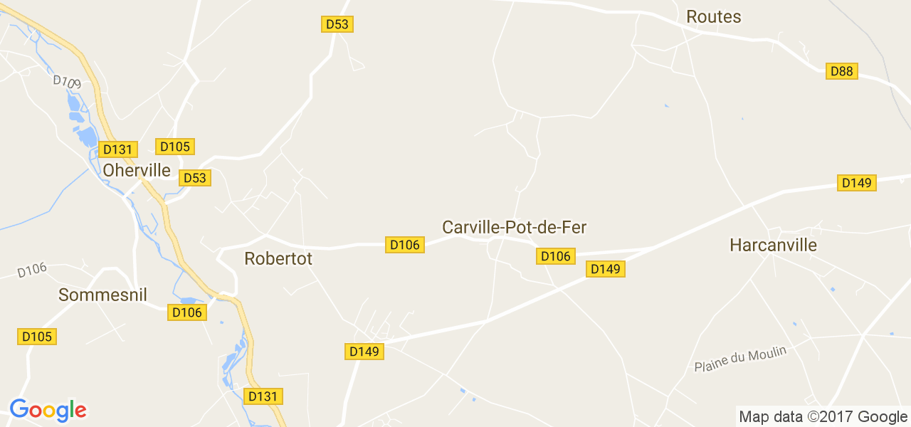 map de la ville de Carville-Pot-de-Fer