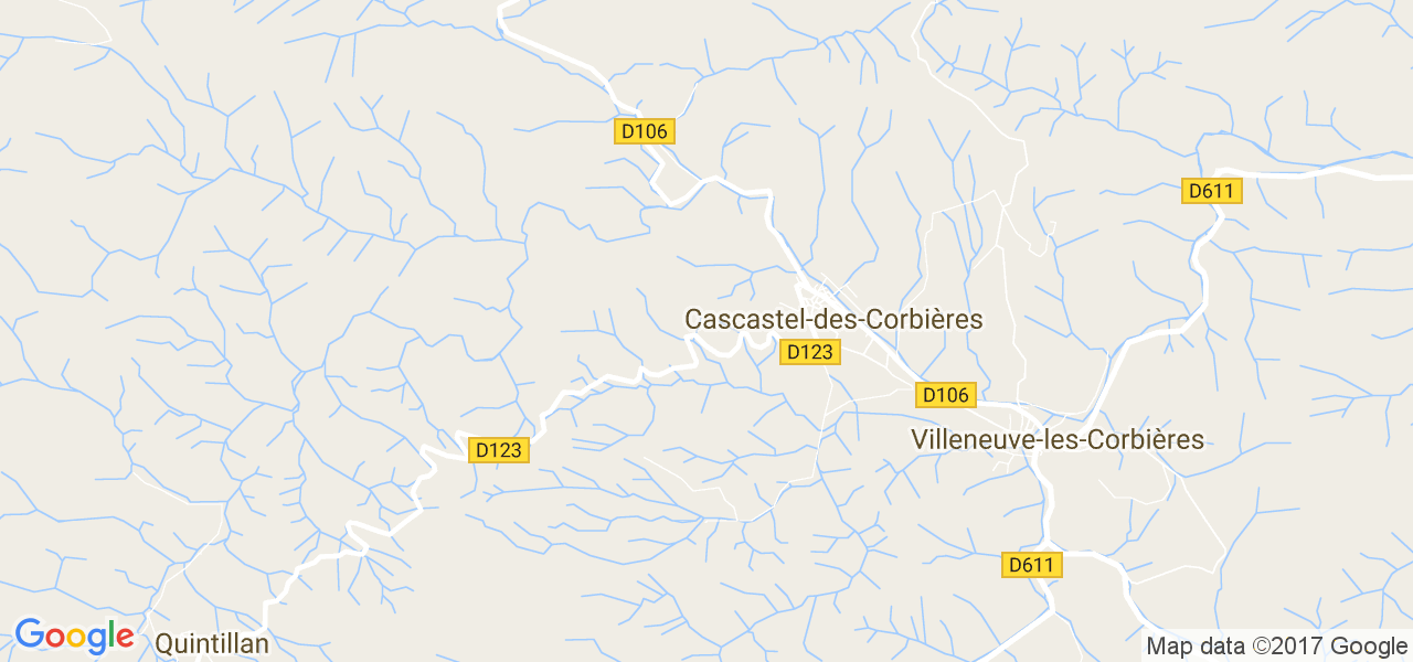 map de la ville de Cascastel-des-Corbières