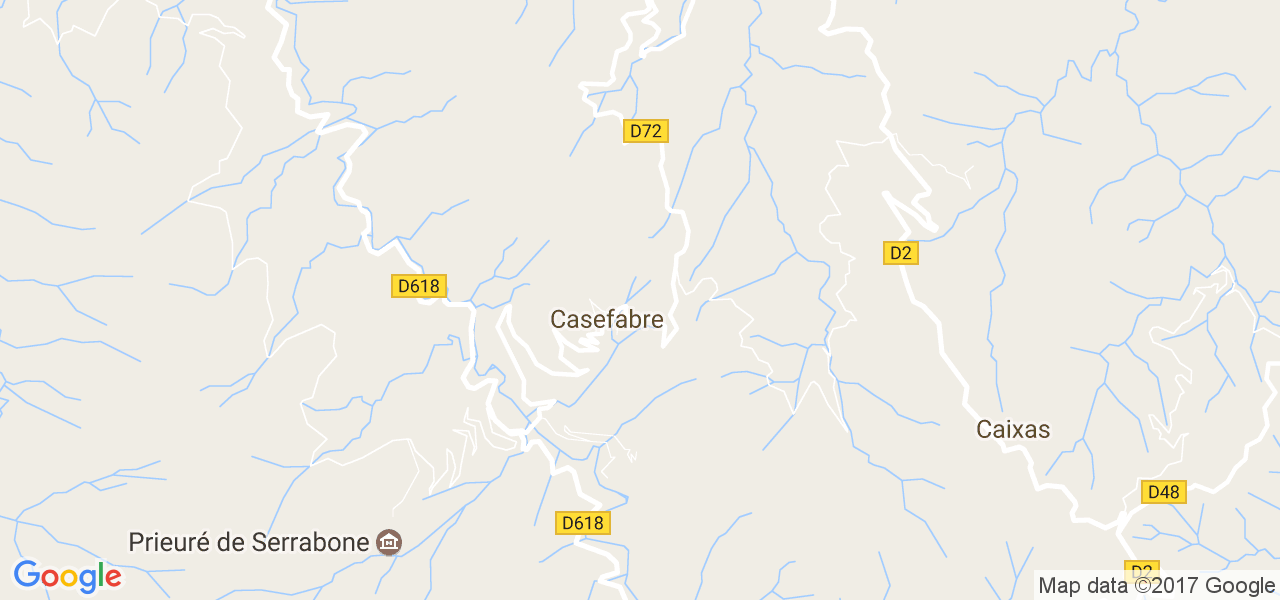 map de la ville de Casefabre