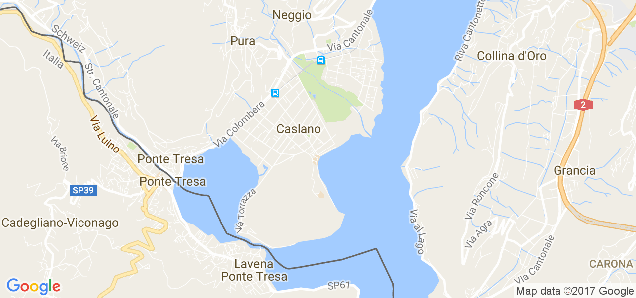 map de la ville de Caslano