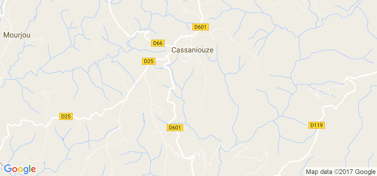 map de la ville de Cassaniouze