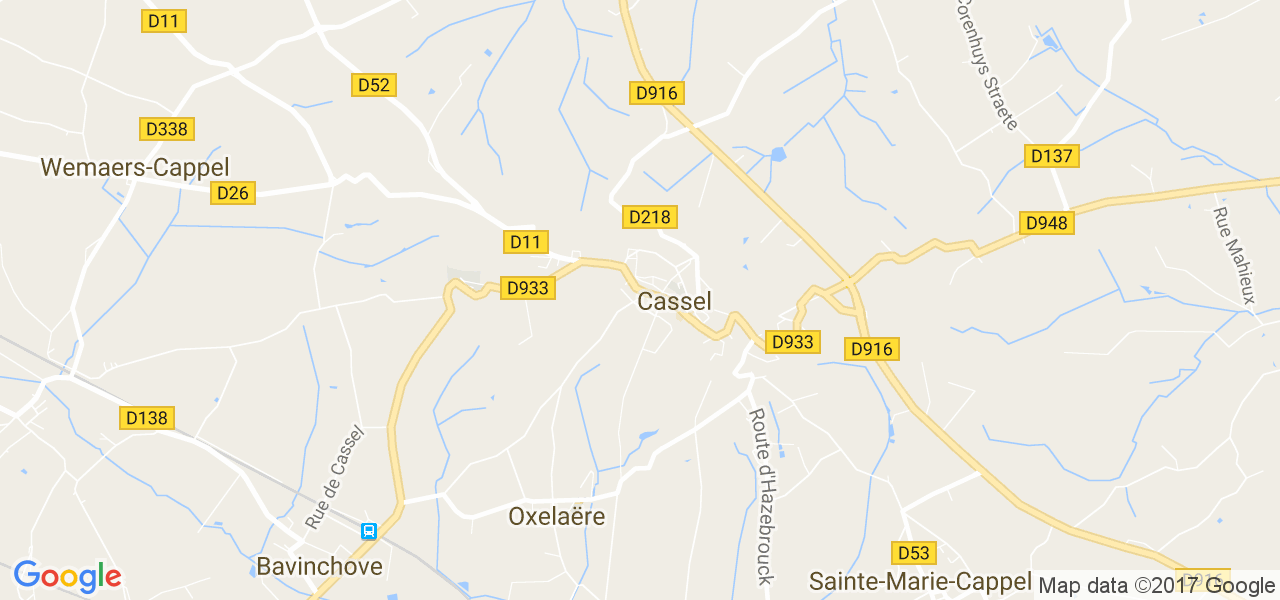 map de la ville de Cassel