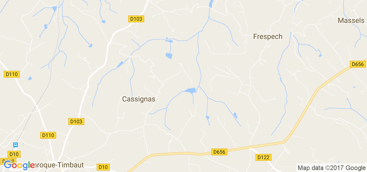 map de la ville de Cassignas