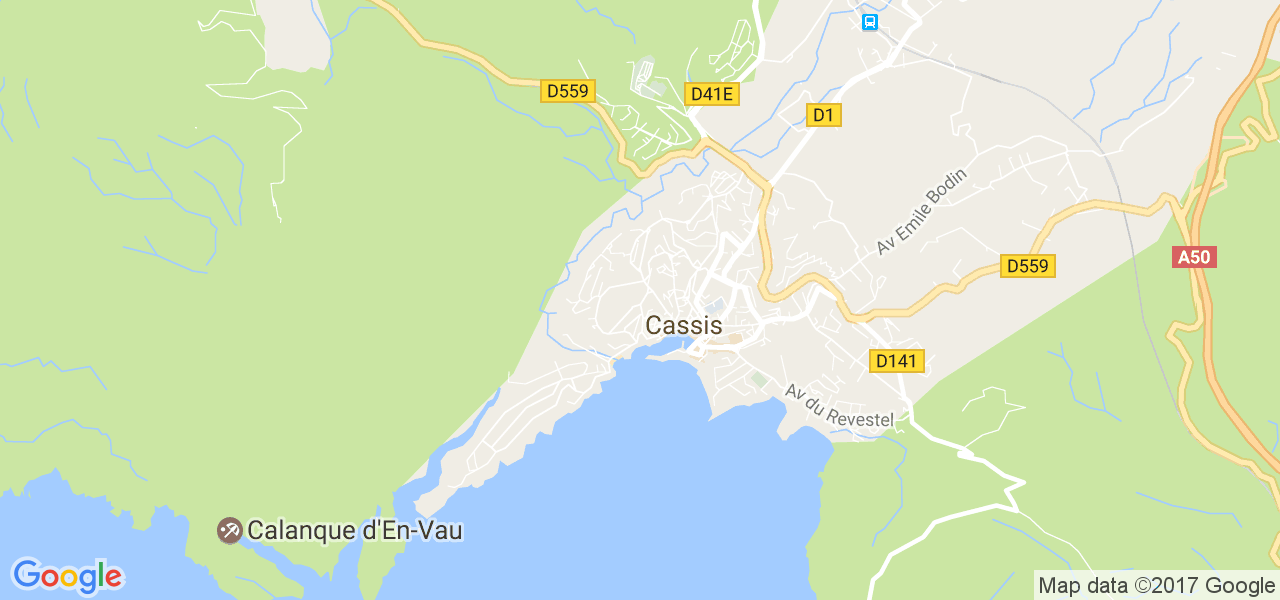 map de la ville de Cassis