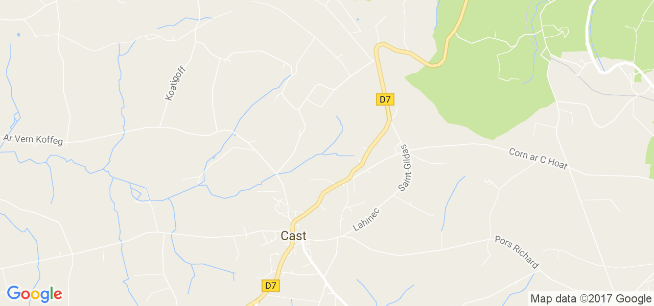 map de la ville de Cast