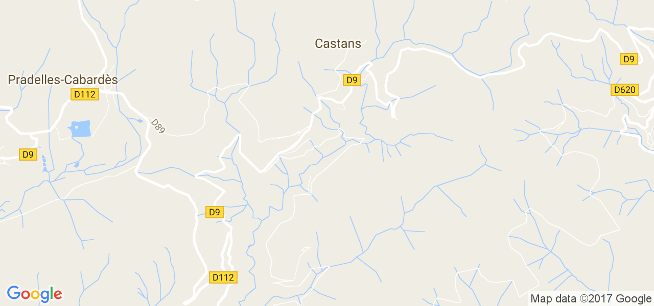 map de la ville de Castans