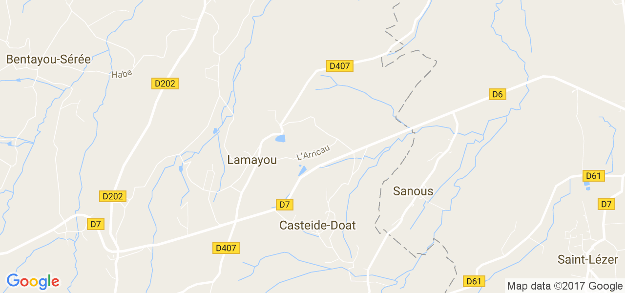 map de la ville de Casteide-Doat