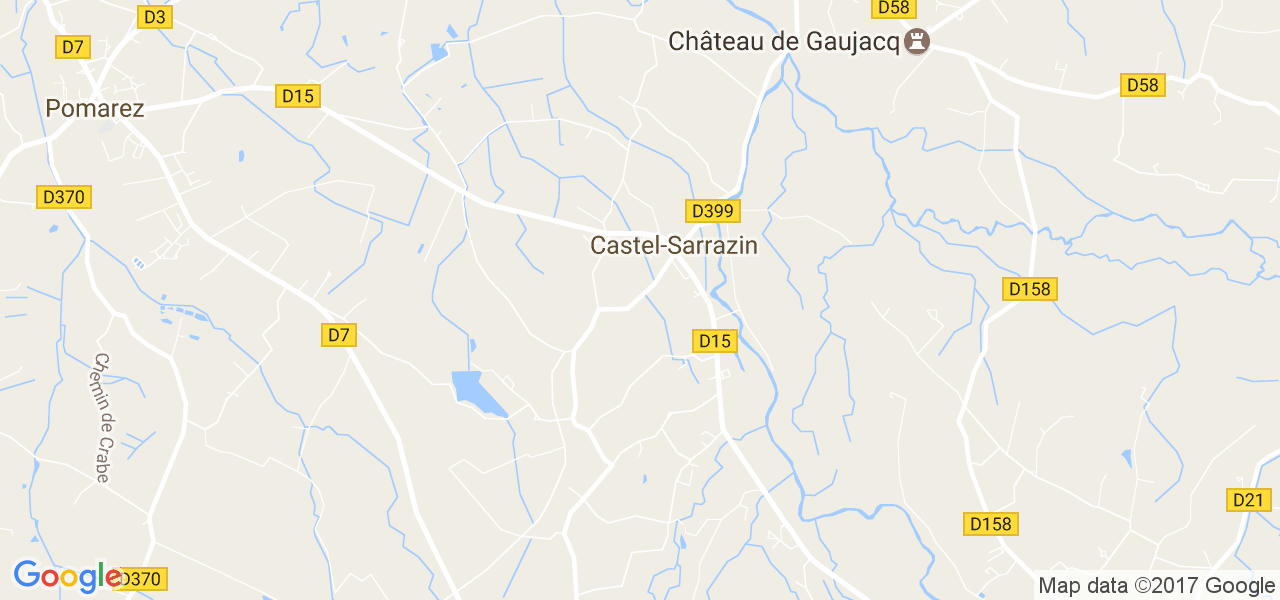 map de la ville de Castel-Sarrazin