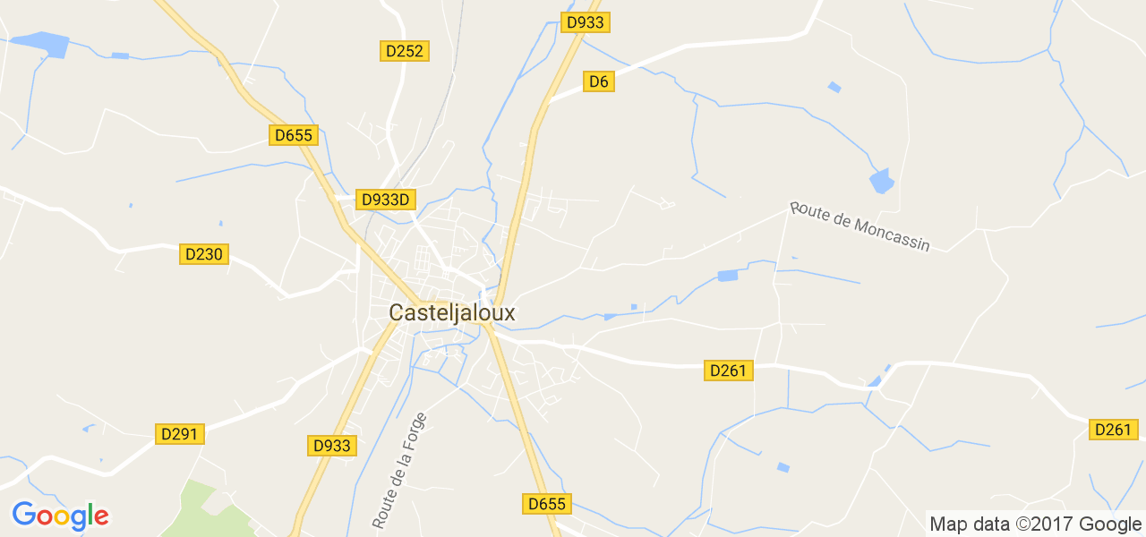 map de la ville de Casteljaloux