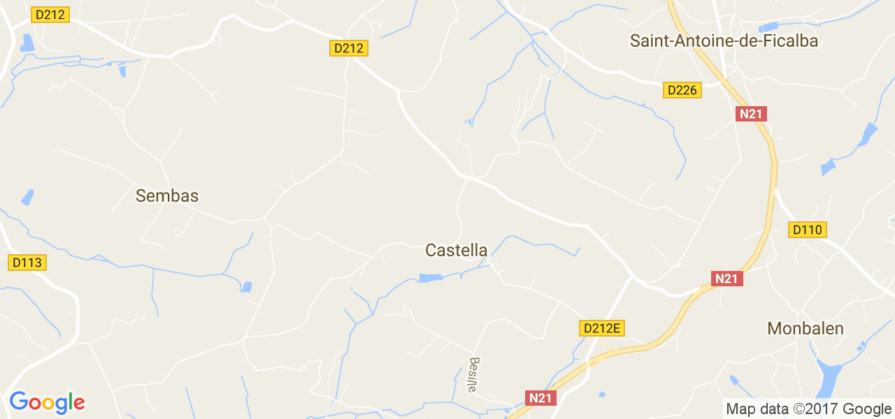 map de la ville de Castella