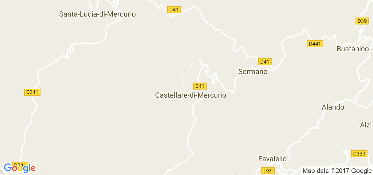 map de la ville de Castellare-di-Mercurio