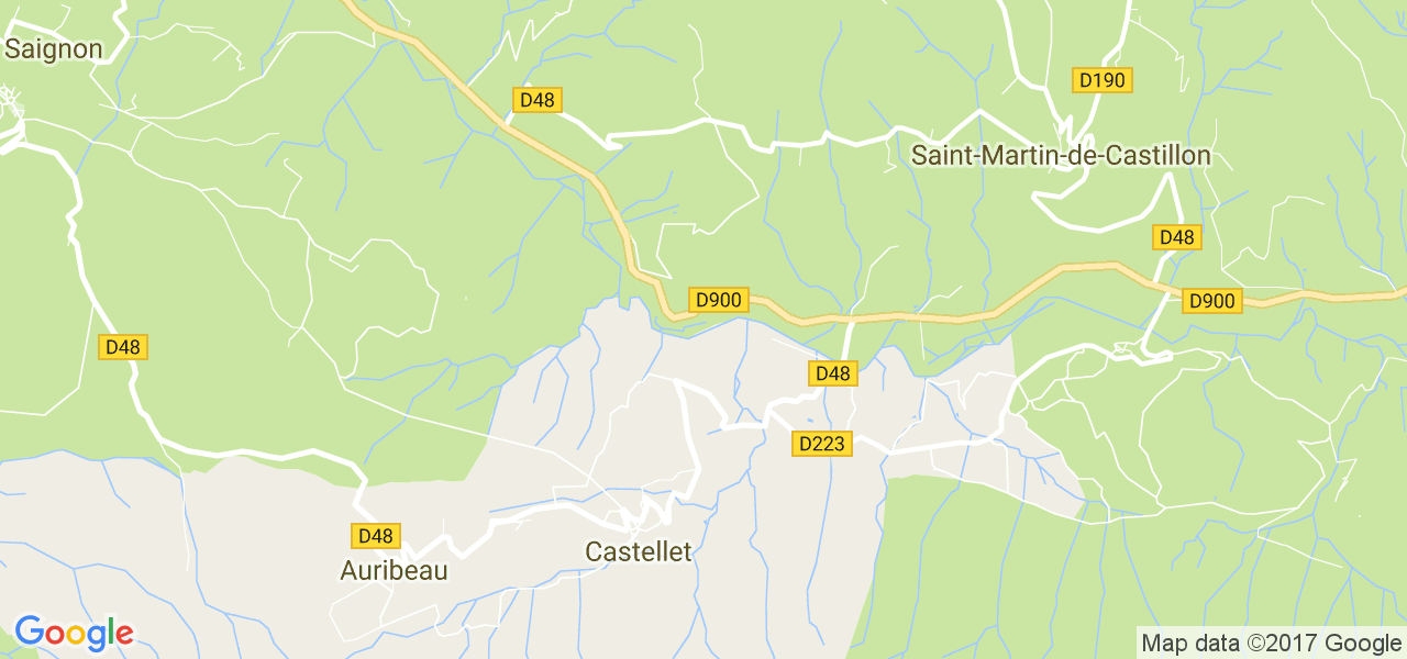 map de la ville de Castellet