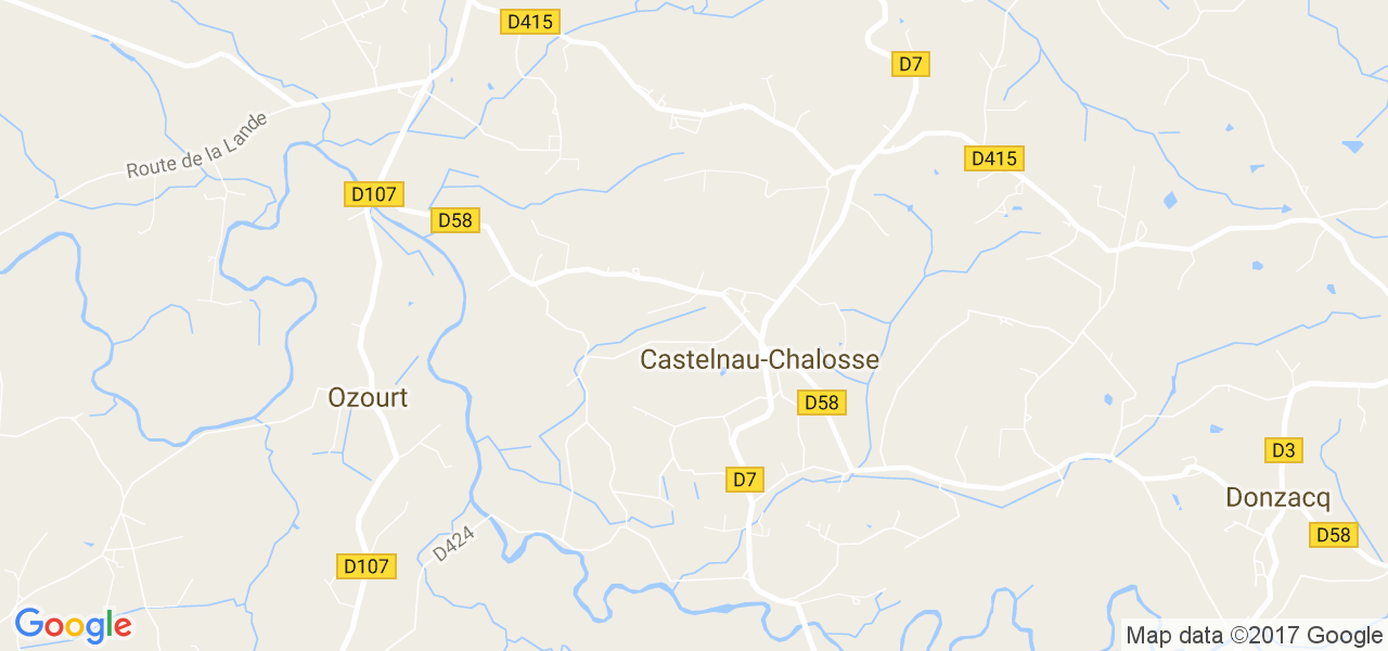 map de la ville de Castelnau-Chalosse