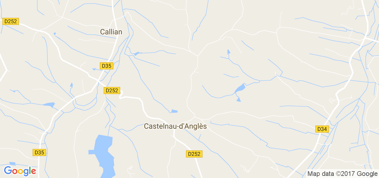 map de la ville de Castelnau-d'Anglès