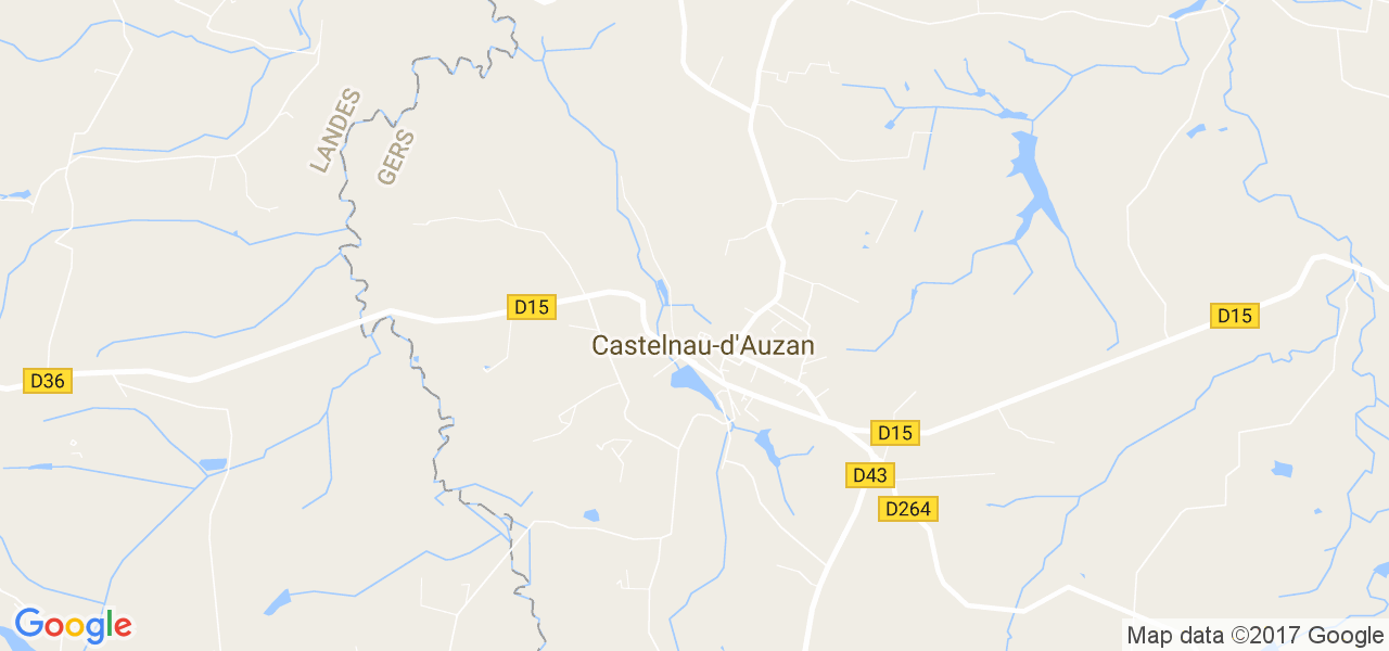 map de la ville de Castelnau-d'Auzan