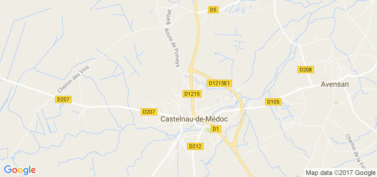 map de la ville de Castelnau-de-Médoc