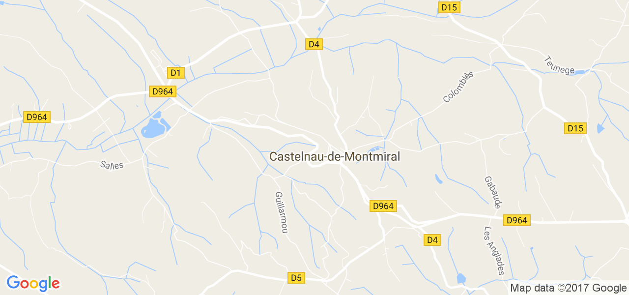 map de la ville de Castelnau-de-Montmiral