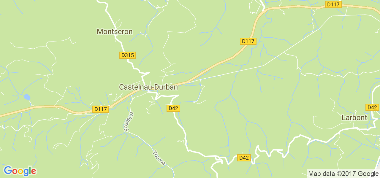 map de la ville de Castelnau-Durban