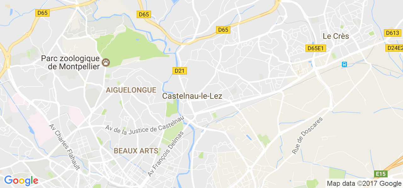 map de la ville de Castelnau-le-Lez