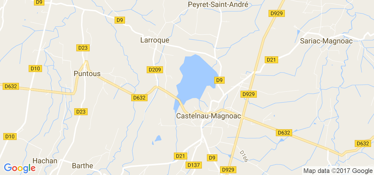 map de la ville de Castelnau-Magnoac