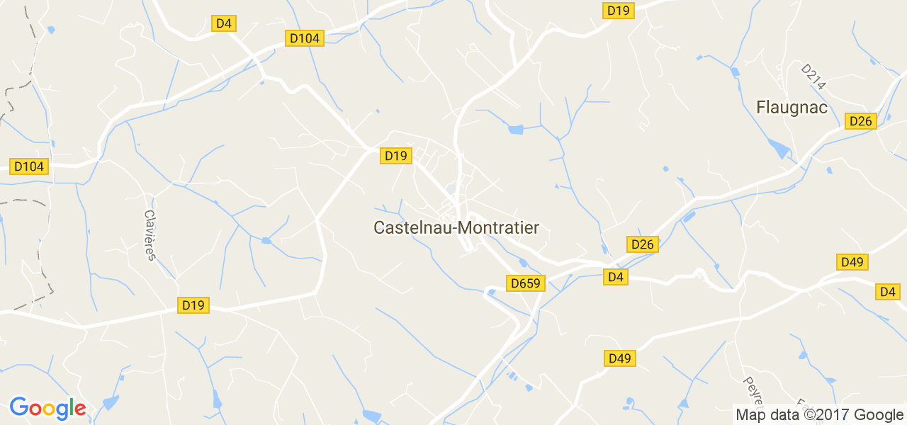 map de la ville de Castelnau-Montratier