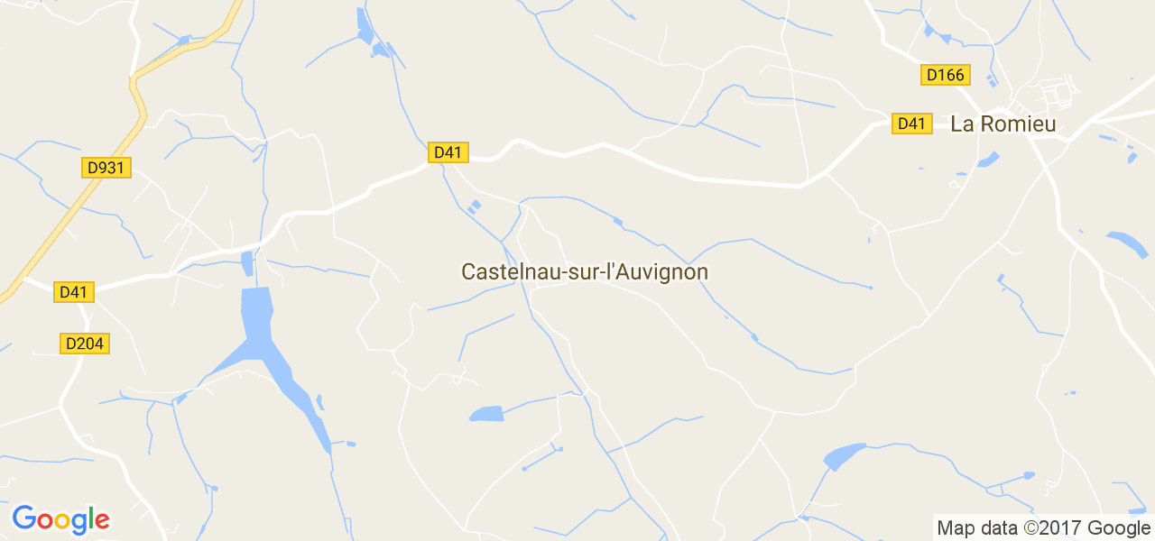 map de la ville de Castelnau-sur-l'Auvignon