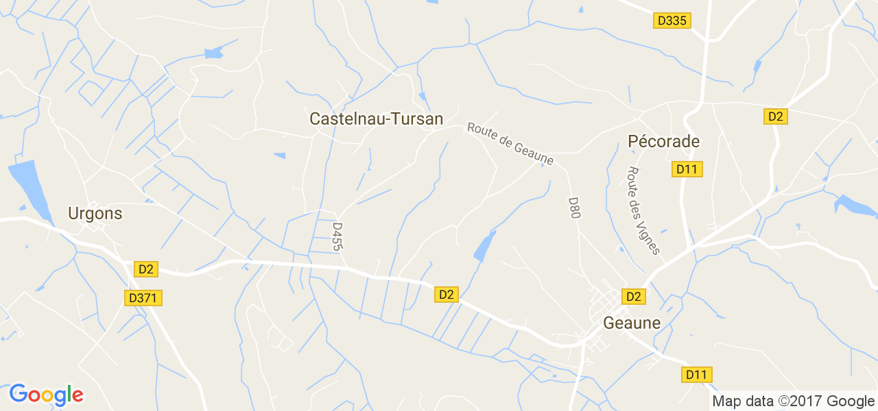 map de la ville de Castelnau-Tursan