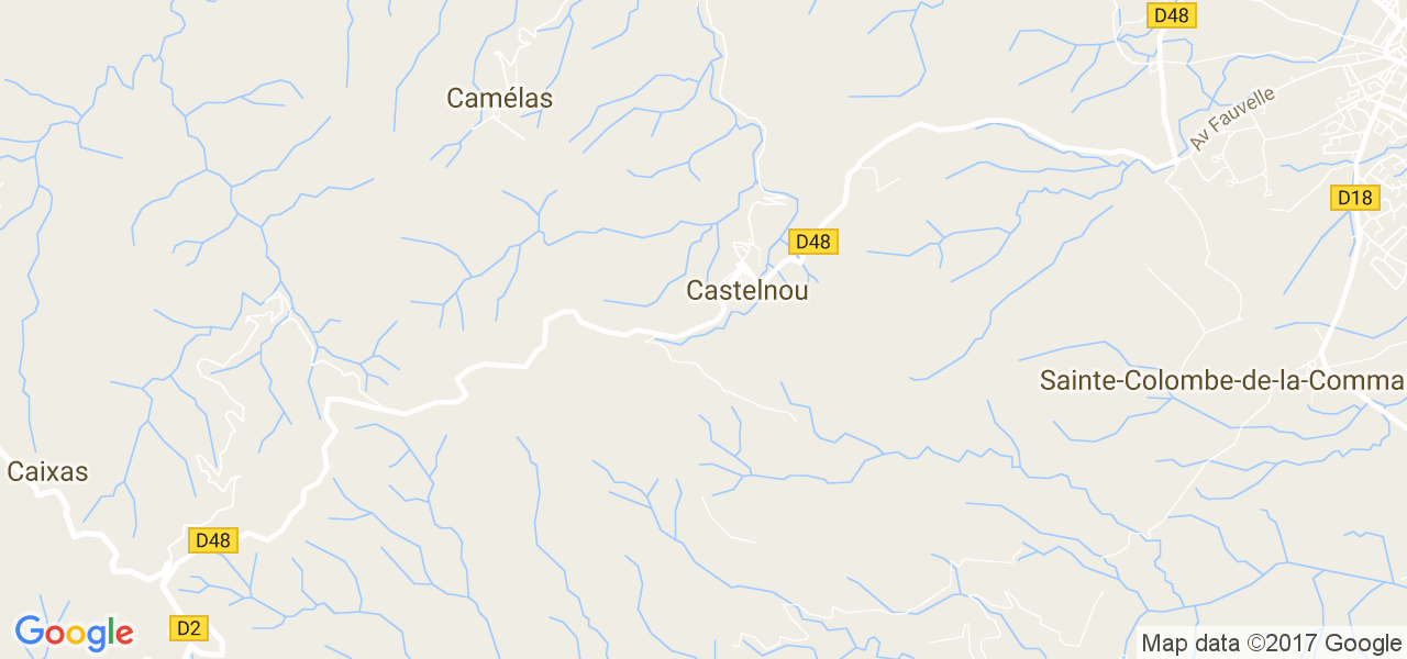 map de la ville de Castelnou