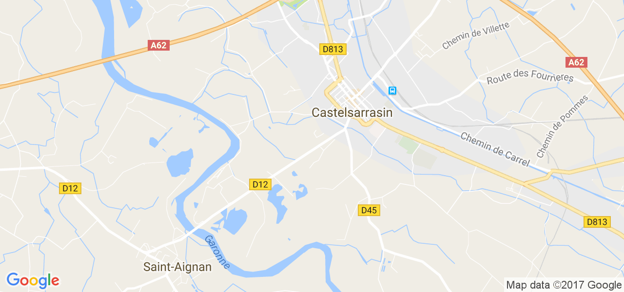 map de la ville de Castelsarrasin