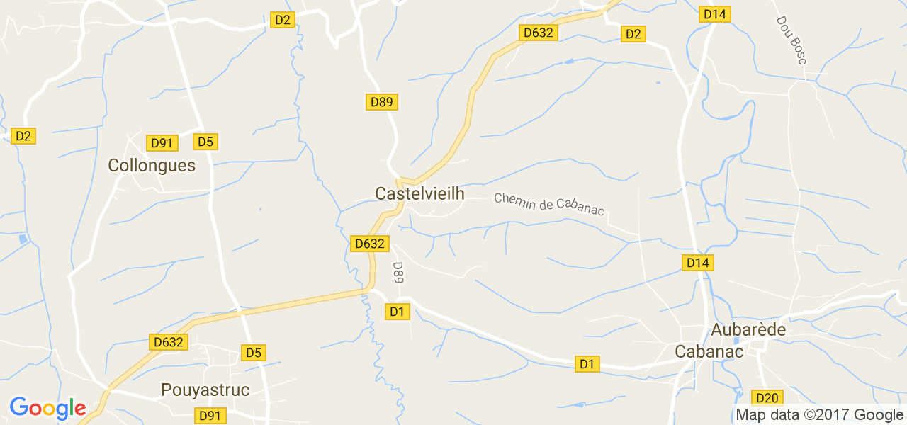 map de la ville de Castelvieilh