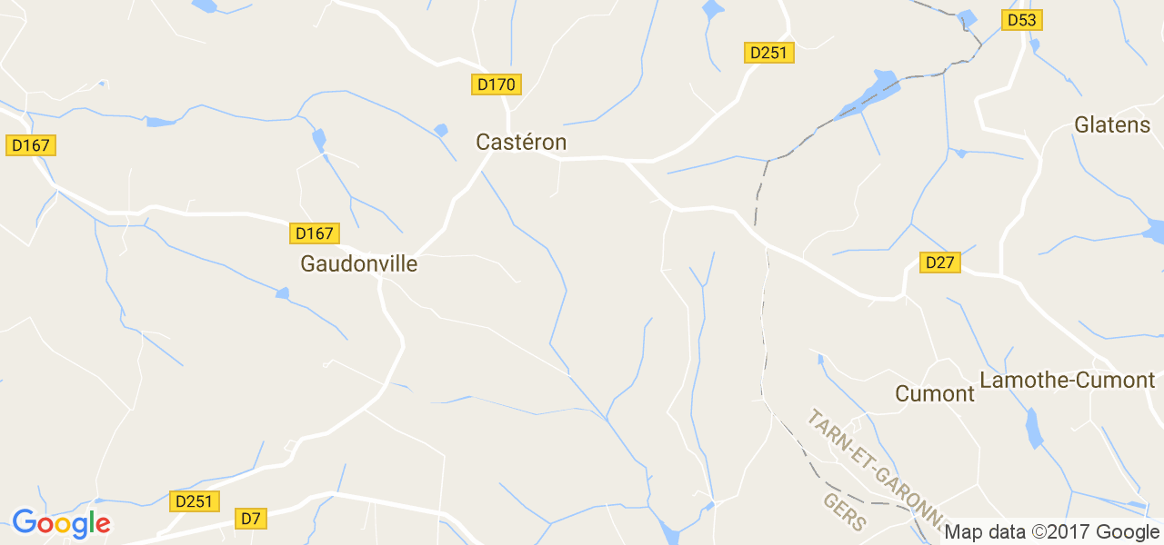 map de la ville de Castéron