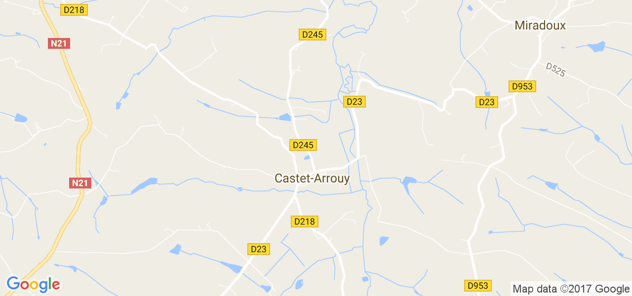 map de la ville de Castet-Arrouy