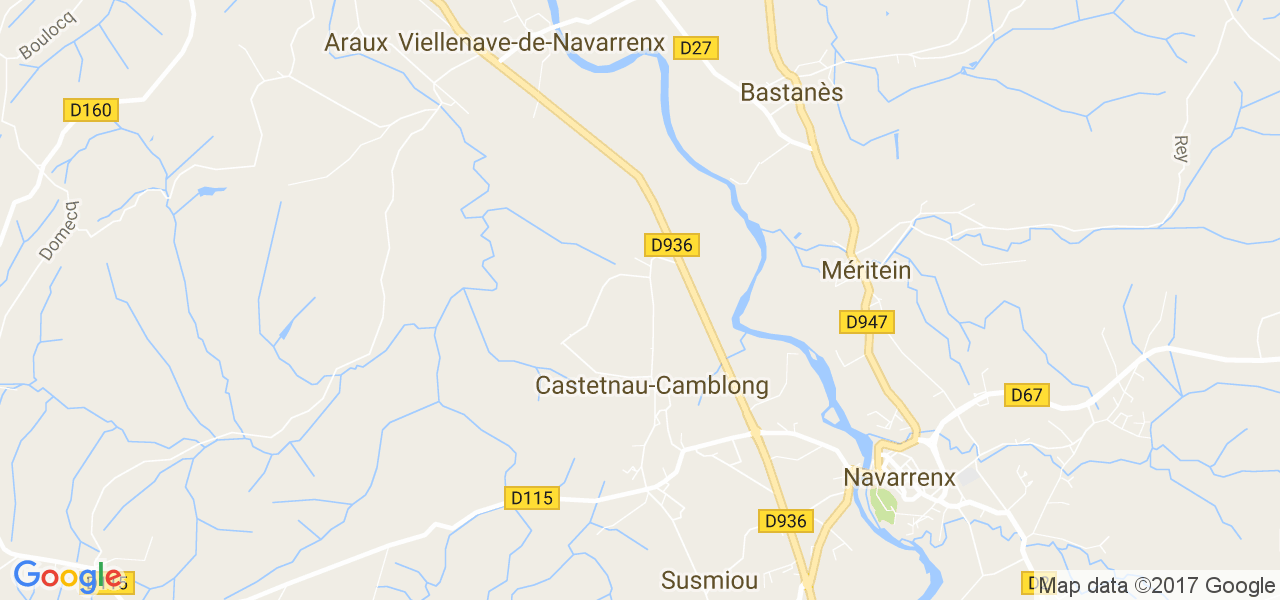 map de la ville de Castetnau-Camblong