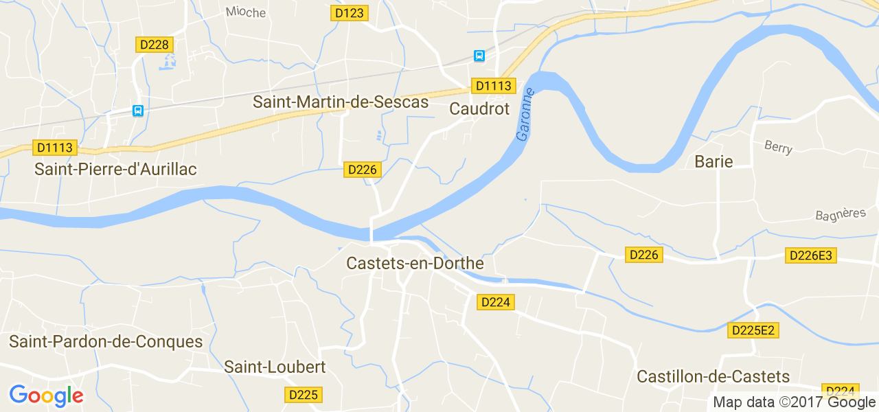 map de la ville de Castets-en-Dorthe